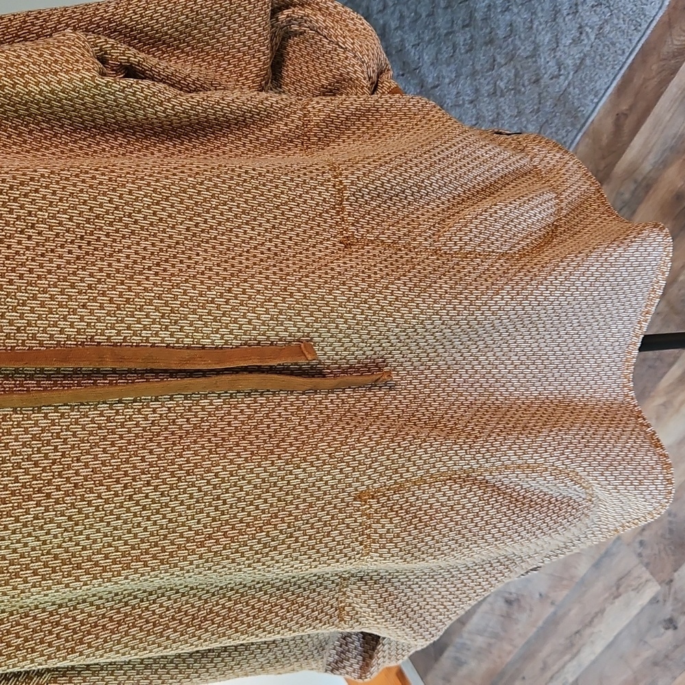 👚Doe & Rae Mustard and Cream Knit Sweater - Picture 3 of 8